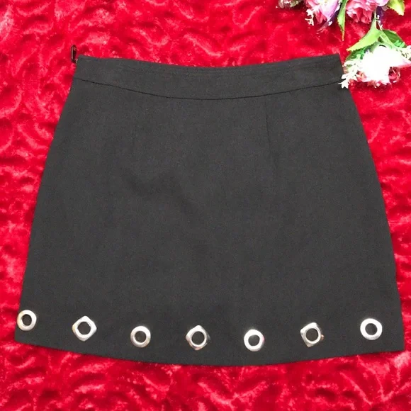 Rebecca Minkoff Eden Eyelets On Twill A-line Skirt Size 4 - Picture 3 of 7